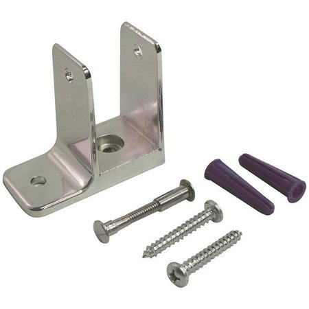 BRIXWELL 1-1/4in One Ear Wall Bracket chrome Plated With Fastener 1-1/4 X 2-1/2 X 2-3/4in 91-16a